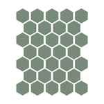Winckelmans Hexagon 5 cm, vlak, pale vert (VEP), 5 mm dik, afname per doos van 0,83 m²