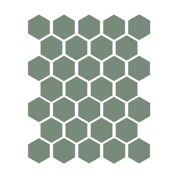 Winckelmans Hexagon 5 cm, vlak, pale vert (VEP), 5 mm dik a 0,83 m²