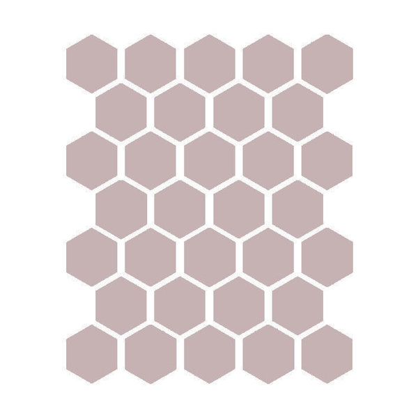 Winckelmans Hexagon 5 cm, vlak, Parma (PAR), 5 mm dik, afname per doos van 0,83 m²