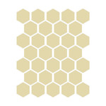 Winckelmans Hexagon 5 cm, vlak, vanille (VAN), 5 mm dik, afname per doos van 0,83 m²