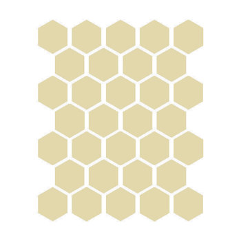 Winckelmans Hexagon 5 cm, vlak, vanille (VAN), 5 mm dik a 0,83 m²