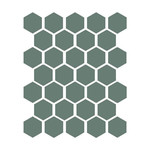 Winckelmans Hexagon 5 cm, vlak, vert (VEU), 5 mm dik, afname per doos van 0,83 m²