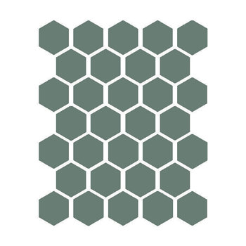 Winckelmans Hexagon 5 cm, vlak, vert (VEU), 5 mm dik a 0,83 m²