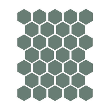 Winckelmans Hexagon 5 cm, vlak, vert (VEU), 5 mm dik a 0,83 m²