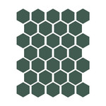 Winckelmans Hexagon 5 cm, vlak, vert fonce (VEF), 5 mm dik, afname per doos van 0,83 m²