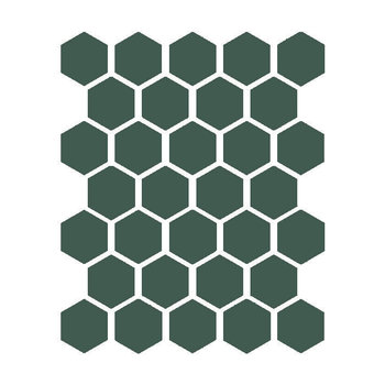 Winckelmans Hexagon 5 cm, vlak, vert fonce (VEF), 5 mm dik a 0,83 m²