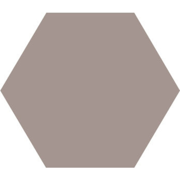 Winckelmans Hexagon 5 cm, vlak, pale gris (PER), 5 mm dik, afname per doos van 0,11 m²