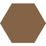 Winckelmans Hexagon 5 cm, vlak, havana (HAV), 5 mm dik, afname per doos van 0,11 m²