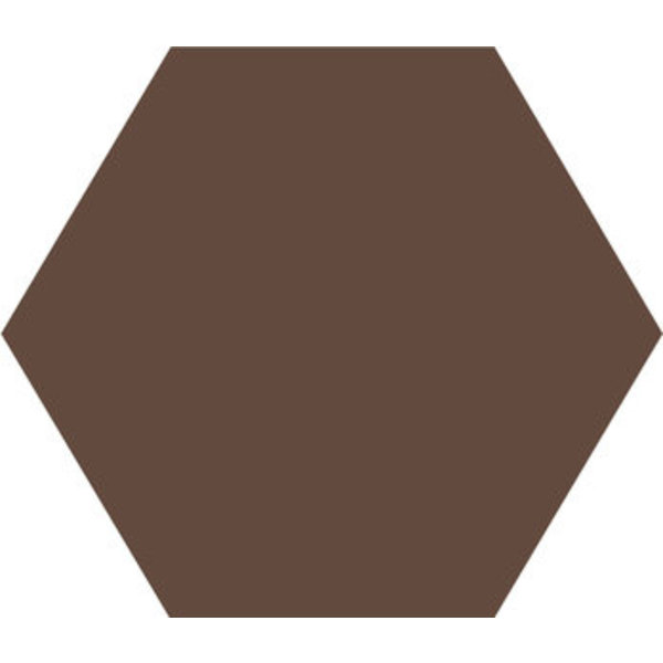 Winckelmans Hexagon 10 cm Chocolat (CHO), 9 mm dik, afname per doos van 0,42 m²