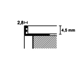 Protiler tegelprofiel Listone mat zilver a 270 cm, geanodiseerd aluminium