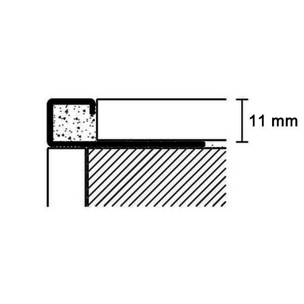 Protiler tegelprofiel Quatro white a 270 cm, aluminium gecoat