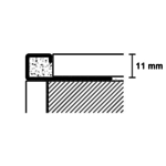 Profilpas tegelprofiel Proangle Q Black a 270 cm, aluminium gecoat