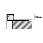 Profilpas tegelprofiel Proangle Q Sand a 270 cm, aluminium gecoat