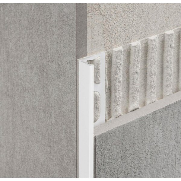 Profilpas tegelprofiel Proangle Pure White a 270 cm, aluminium gecoat