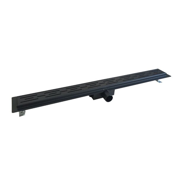 Wiesbaden Douchegoot met flens en rooster mat zwart