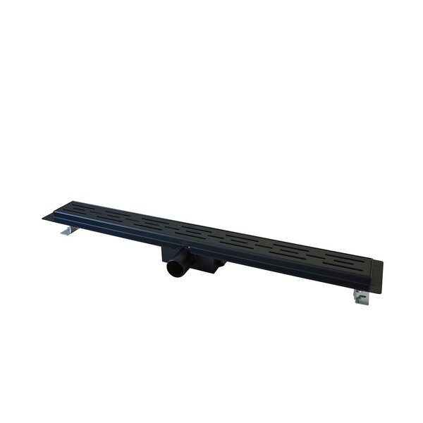 Wiesbaden Douchegoot met flens en rooster mat zwart