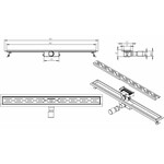 Wiesbaden Douchegoot met flens en rooster mat zwart