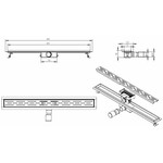 Wiesbaden Douchegoot met flens en rooster mat zwart