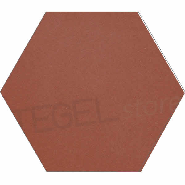 TopCer L4420 Brick Red Hexagon 10 cm, afname per doos van 0,92 m²