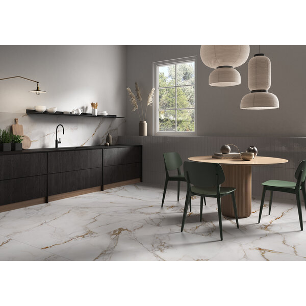 Supernova Gold mat, marmerlook vloertegel, verkrijgbaar in meerdere formaten