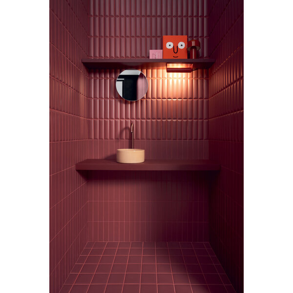 41ZERO42 Biscuit Plain Bordeaux 5x20, afname per doos van 0,46 m²