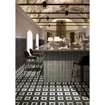 41ZERO42 Dandy Ribbon Black White 18,6x18,6, afname per doos van 0,45 m²