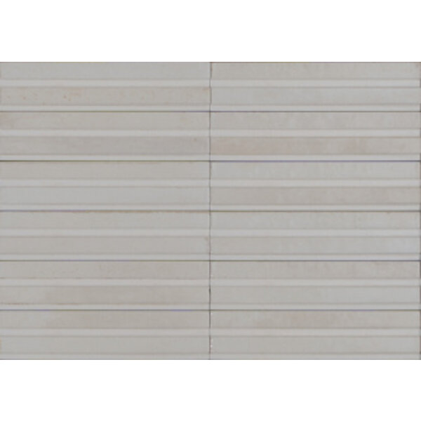 Marazzi Lume 6x24 MP9D White 3D Rake, afname per doos van 0,72 m²
