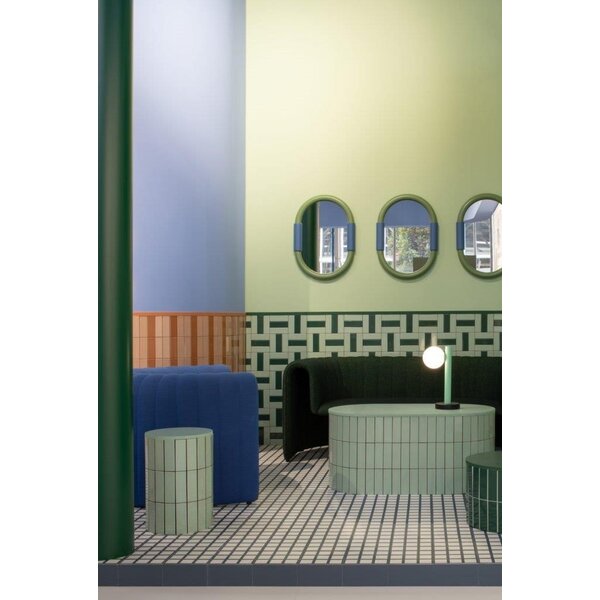 Quintessenza Färgblock Smeraldo Lucido 5x15, afname per doos van 0,6 m²