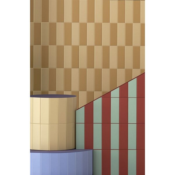 Quintessenza Färgblock Senape Matt 5x15, afname per doos van 0,6 m²