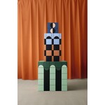 Quintessenza Färgblock Decoro Cirkel-Out Arancio Matt 15x15 set van 12