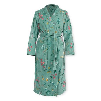 Pip Studio Les Fleurs badjas groen