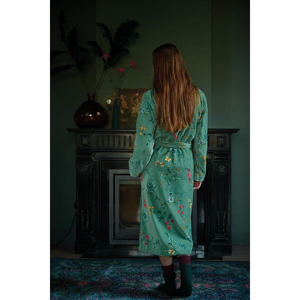 Pip Studio Les Fleurs badjas groen