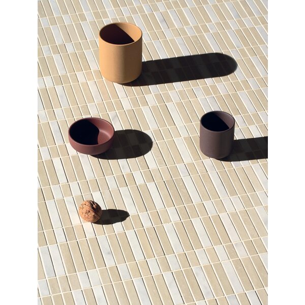 41ZERO42 Italic Travertino Mosaic Mix B, afname per doos van 30x30, afname per doos van 11 stuks