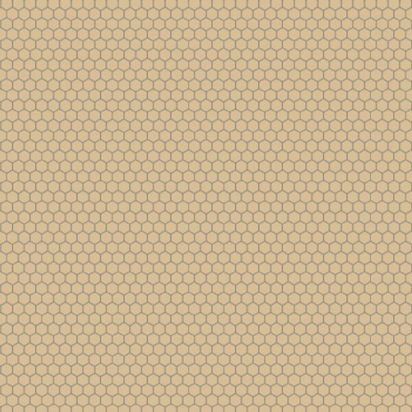 Winckelmans Hexagon 2,5 cm, vlak, cognac (COG), 3,8 mm dik, afname per doos van 1,156 m²