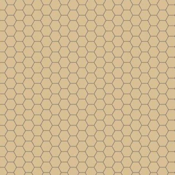Winckelmans Hexagon 5 cm, vlak, cognac (COG), 5 mm dik, afname per doos van 0,83 m²