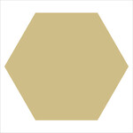 Winckelmans Hexagon 5 cm, vlak, cognac (COG), 5 mm dik, afname per doos van 0,11 m²