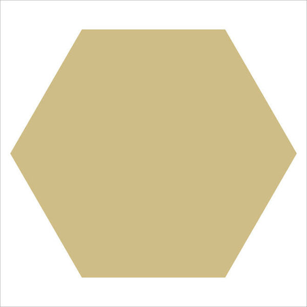 Winckelmans Hexagon 15 cm, vlak, cognac (COG), 9 mm dik, afname per doos van 0,48 m²