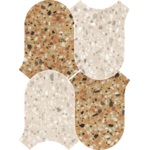 41ZERO42 Chicco Mosaic Onda Senape/Greige 27x36,5 a 6 stuks