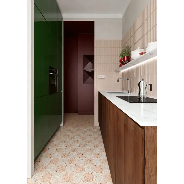 41ZERO42 Chicco Mosaic Onda Rosa/Greige 27x36,5 a 6 stuks