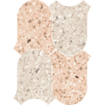 41ZERO42 Chicco Mosaic Onda Rosa/Greige 27x36,5 a 6 stuks