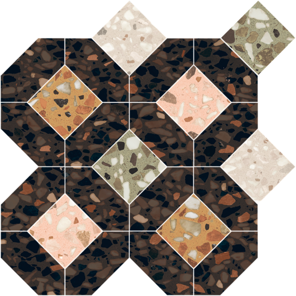 41ZERO42 Chicco Mosaic Quadra Dark 33,7x33,7 a 11 stuks