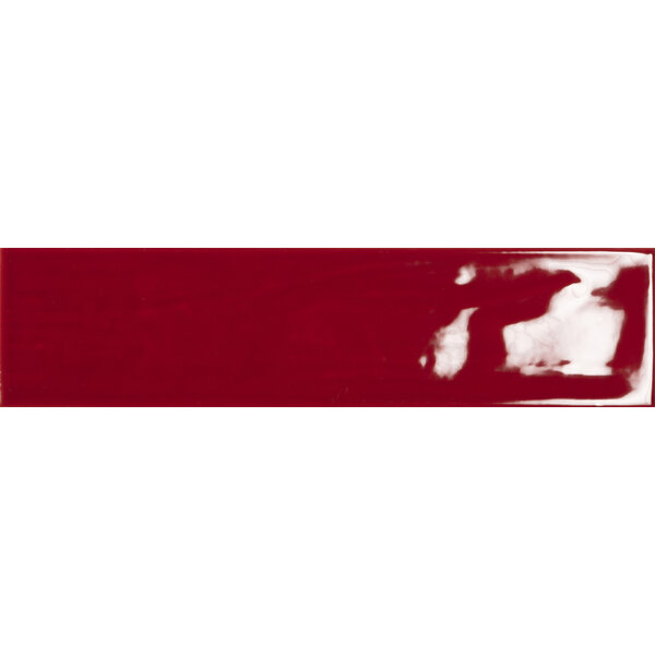 Maiolica Red gloss 7,5x30, afname per doos van 0,59 m²