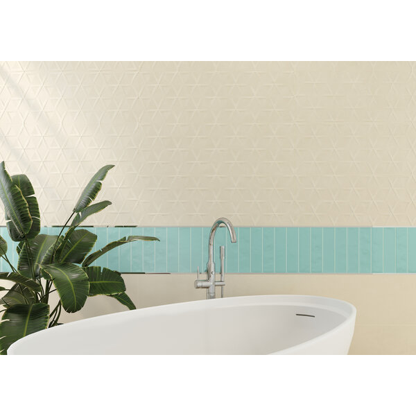 Tau Maiolica Aquamarine gloss 7,5x30, afname per doos van 0,59 m²