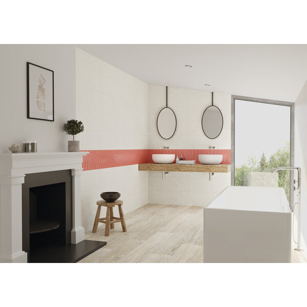 Tau Maiolica Coral gloss 7,5x30, afname per doos van 0,59 m²