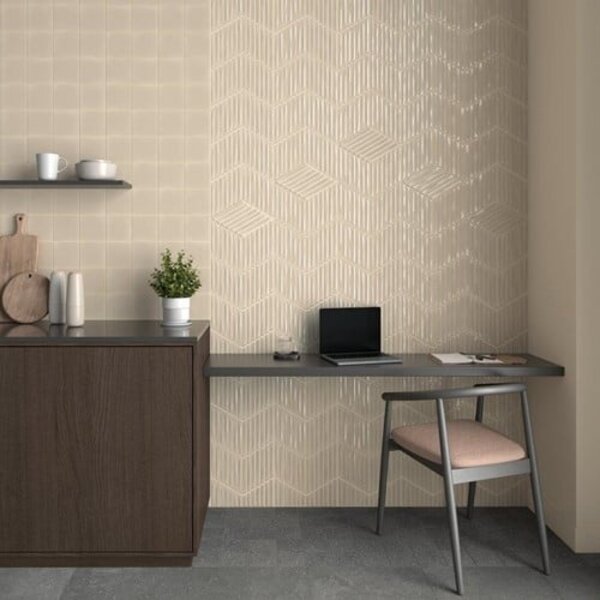 Spike Bars A Deep White 15x25,9, afname per doos van 0,291 m²