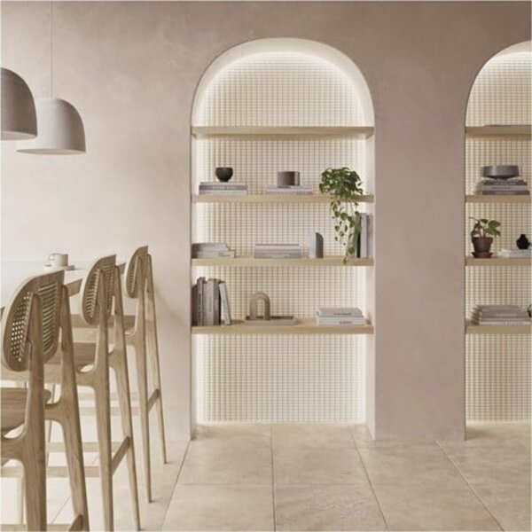 3D Bars Bevel Quartz Gloss 12,5x25, afname per doos van 0,406 m²
