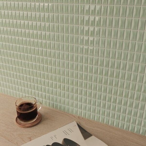 3D Bars Bevel Jade Gloss 12,5x25, afname per doos van 0,406 m²