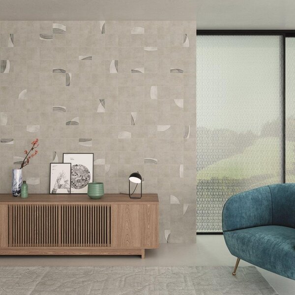 Pottery Cosmic Square Grey 15x15, afname per doos van 0,482 m²