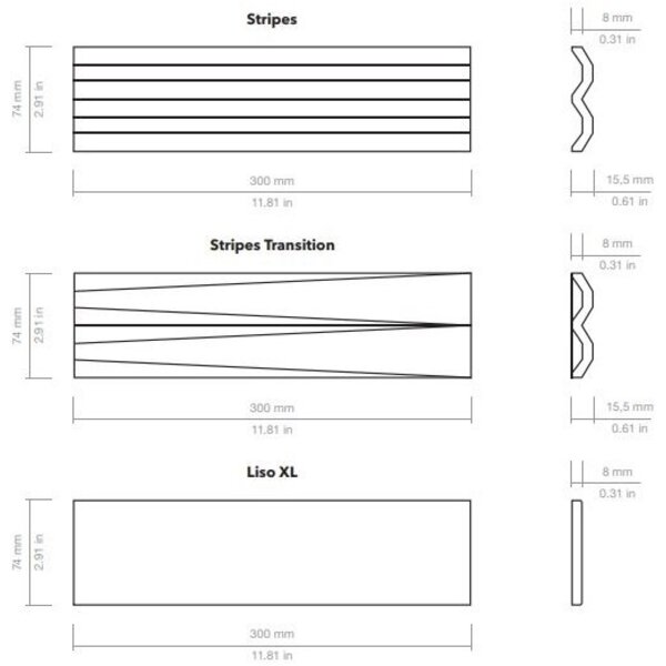 Transition Ice White Gloss 7,5x30, afname per doos van 0,4 m²