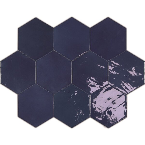 Zellige Hexa Cobalt 10,8x12,4, afname per doos van 0,382 m²